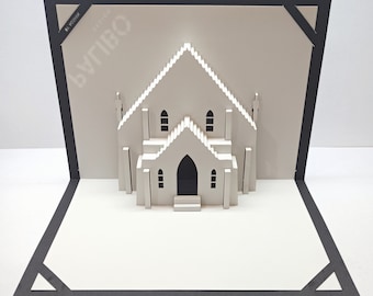 DIY pop up card PDF templates, Architectural Origami, Kirigami, 3d Origamic Architecture, Pop-up paper sculpture
