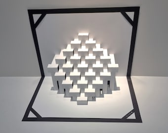 DIY pop up card PDF templates, Architectural Origami, Kirigami, 3d Origamic Architecture, Pop-up paper sculpture