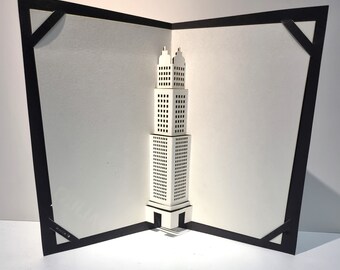 DIY pop up card PDF templates, Architectural Origami, Kirigami, 3d Origamic Architecture, Pop-up paper sculpture