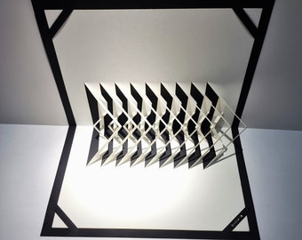 DIY pop up card PDF templates, Architectural Origami, Kirigami, 3d Origamic Architecture, Pop-up paper sculpture
