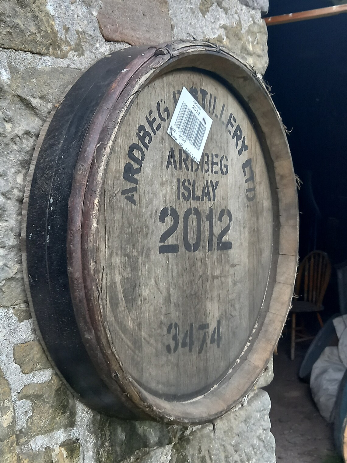 2012 Ardbeg Whisky Barrel Lid Perfect for Your Special Collection or