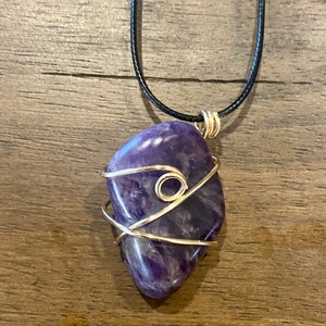 Rich Purple Amethyst in 14k Gold Pendant Necklace