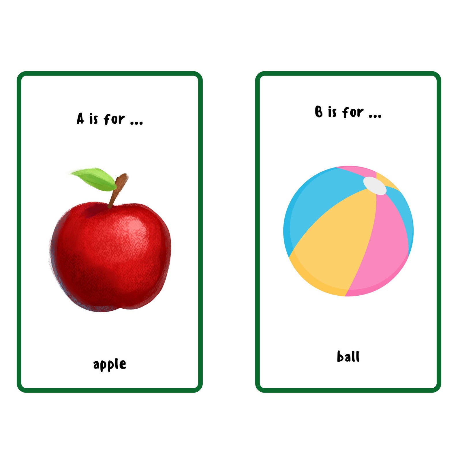 Printable alphabet flashcards printable editable pdf etsy
