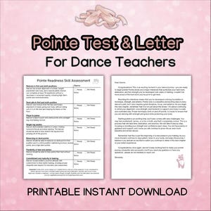 Prueba de puntas Carta previa a la prueba de puntas para profesores de danza Evaluación de ballet
