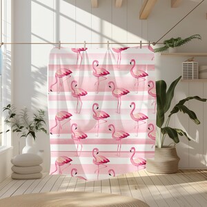 Vintage Flannel Twin Throw Blanket 88 x 60 Blue high quality Pink Flamingos Beach Raw Hem