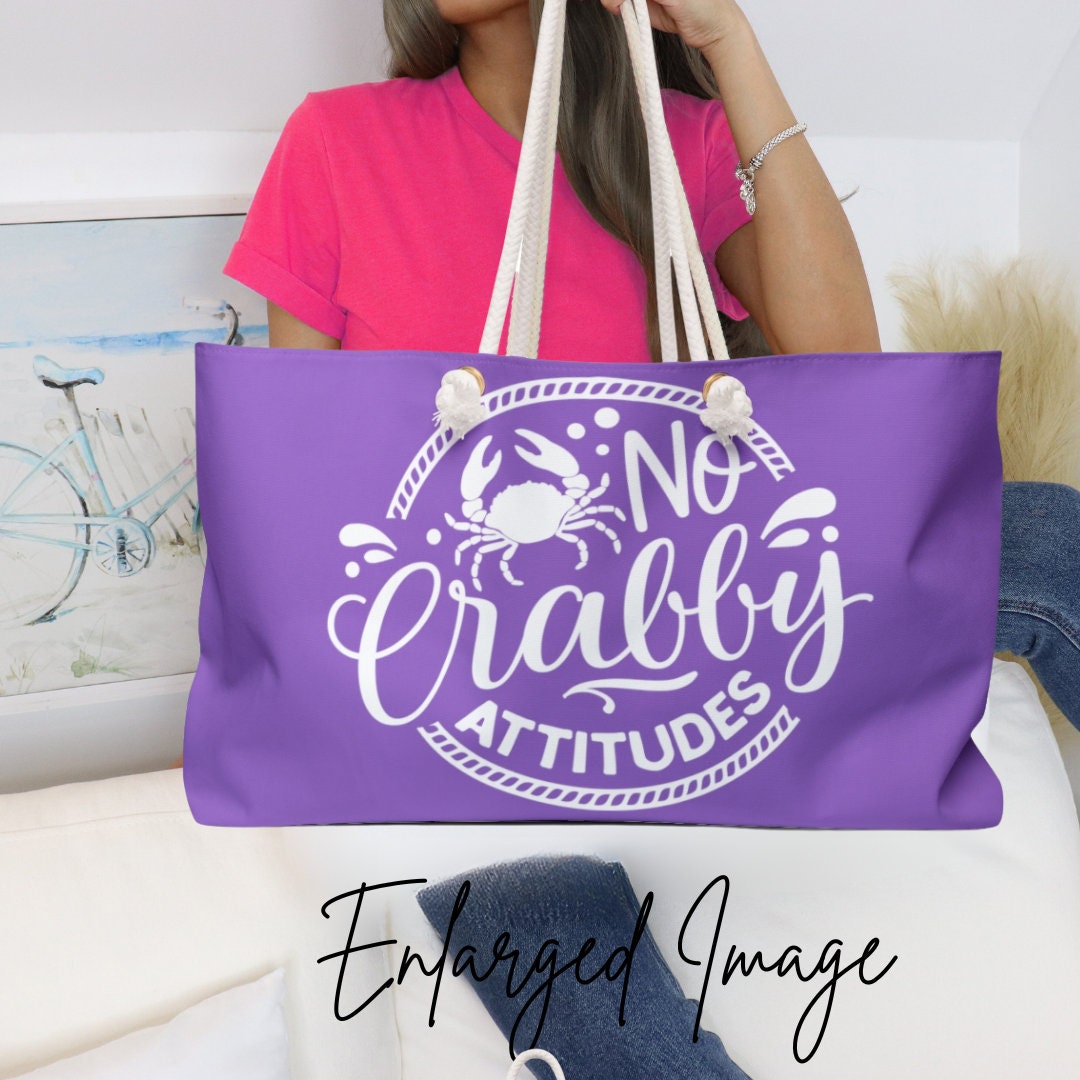 Beach Bag Beach Tote Bag Crab Tote Bags OBX Beach Gifts Etsy