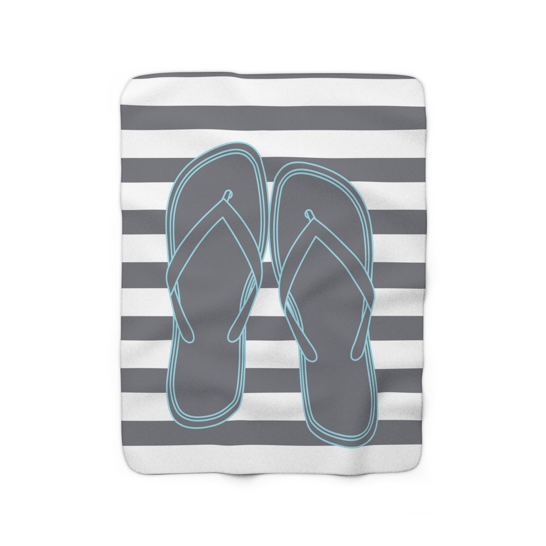 Beach Blanket, Flip Flops, Flip Flop Blanket, Coastal Decor, Beach