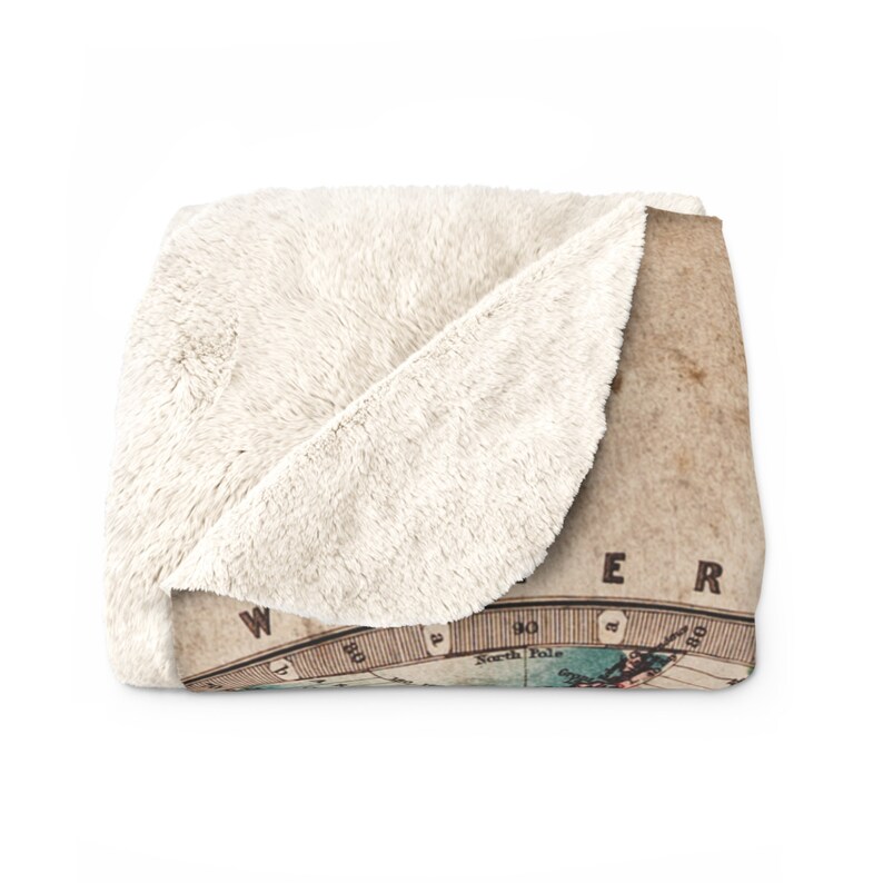 World Blanket, Earth Blanket, Travel Blanket, Throw Blanket, Sherpa