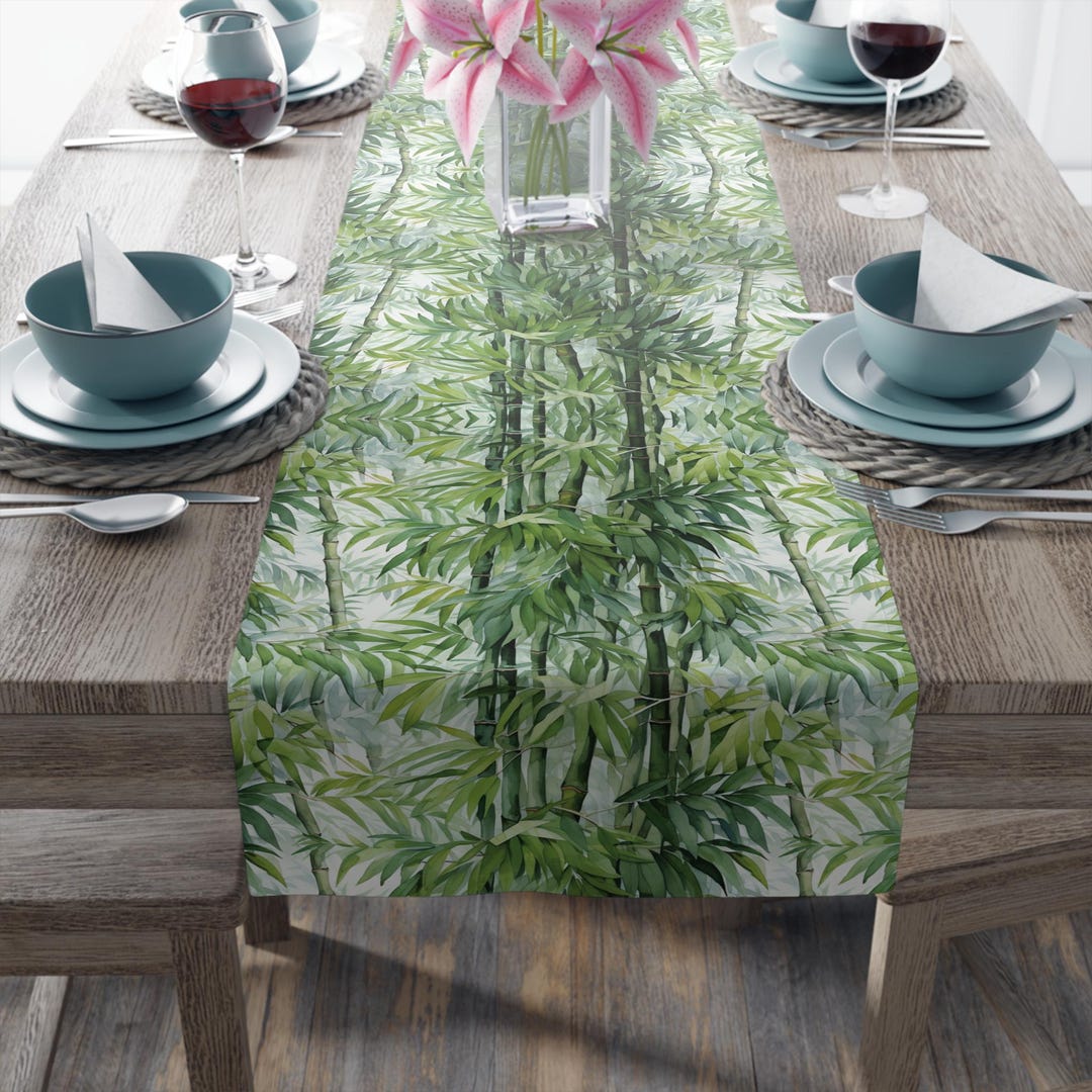 Photo inspiration: Bamboo Table Runner For Dining Table Reference: Bamboo Table Runner Japanese Bamboo Plant Table Runner Dining Room