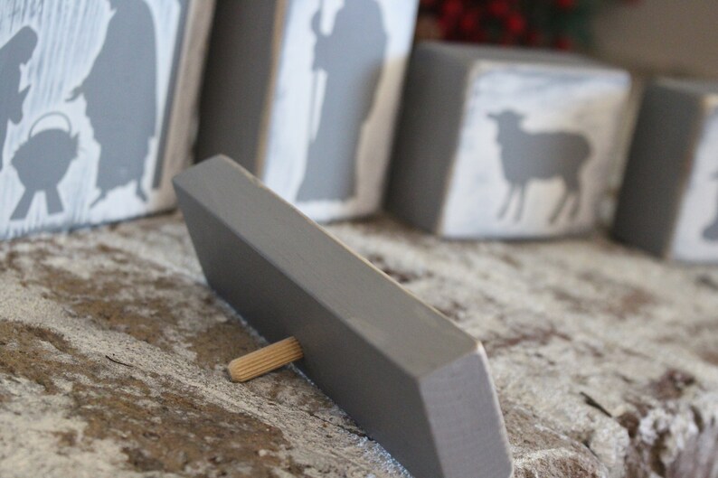 Rustic Wooden Nativity Scene Set/christmas Bible Verse Etsy