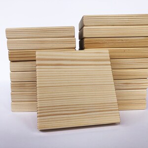 Unfinished Wood Blocks for Crafts, MDF Board for Wood Burning