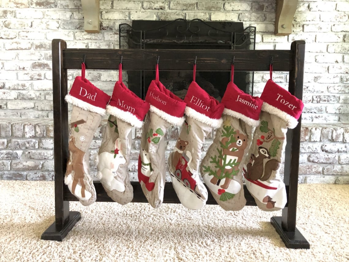 Free Standing Stocking Holder Stand Custom Christmas Stocking Etsy