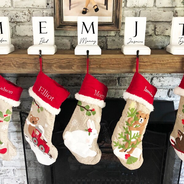 Wood Stocking Holder Etsy