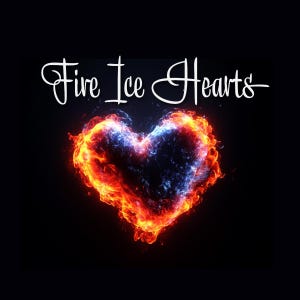 Nakładki Fire Ice Heart (56 przezroczystych plików PNG) — cyfrowe pobieranie do programu Photoshop i projektów kreatywnych