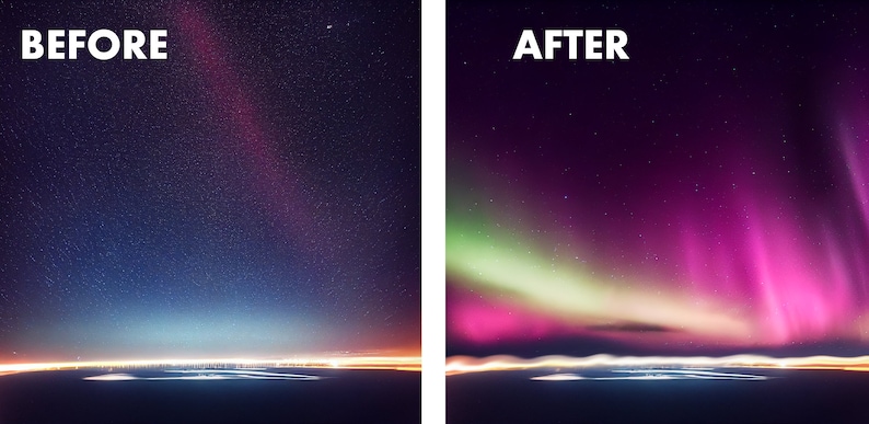 Sky Difference Northern Lights Stock Photos / Overlays - (32) - PNG Files - Photoshop ...