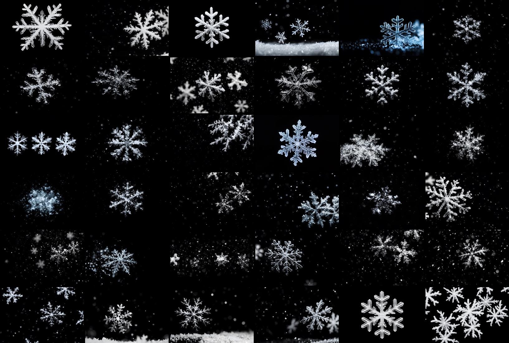 Snowflakes Overlays (transparent Pngs) - Digital Download for Photoshop ...