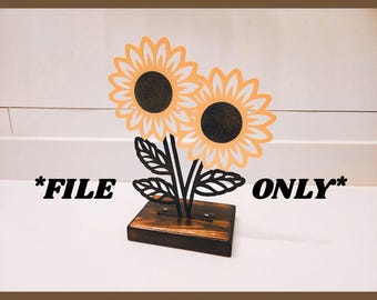 Sunflower Stand Svg/Dxf Files for CNC Plasma - Metal Your Way Digital Download - Laser CNC Plasma Waterjet - Garden Art Dxf