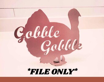 Turkey Gobble Gobble Tea Light Holder Svg/Dxf Files for CNC Plasma - Metal Your Way Digital Download - Laser CNC Plasma Waterjet - Sign Dxf