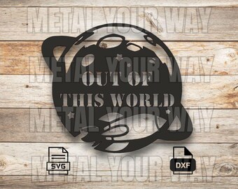 Space Sign Svg/Dxf Files for CNC Plasma - Metal Your Way Digital Download - Laser CNC Plasma Waterjet - Sign Dxf