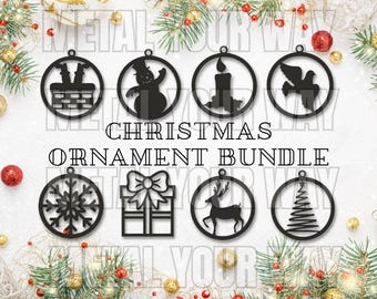 Christmas Ornament Bundle Svg/Dxf Files for CNC Plasma - Metal Your Way Digital Download - Laser CNC Plasma Waterjet - Sign Dxf