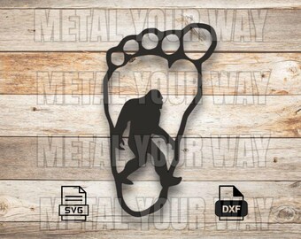 Sasquatch / Big Foot Sign Svg/Dxf Files for CNC Plasma - Metal Your Way Digital Download - Laser CNC Plasma Waterjet - Sign Dxf