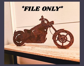 Motorcycle Stand Svg/Dxf Files for CNC Plasma - Metal Your Way Digital Download - Laser CNC Plasma Waterjet - Garden Art Dxf
