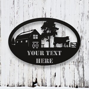 Personalized Outdoor Metal Farm Sign | Custom Metal Sign | Metal Wall Art | Family Name Sign | Rustic Farmhouse Front Porch Sign