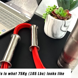 Resistant Band Workout Holder Set - Stainless Steel Home Gym