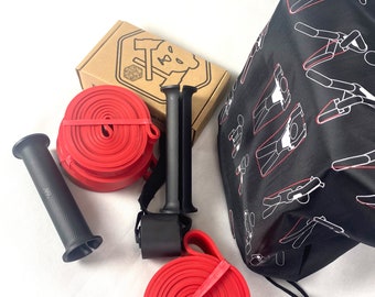 Widerstandsbänder-Set mit Griffen: Home Gym Workout Kit (200lbs)