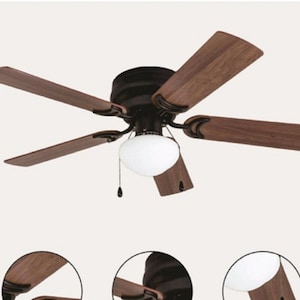 42inch Traditional ceiling fan with light & Pull Chain, Indoor LED Ceiling Fan with Light, Modern Ceiling Fan with Reversible Motor,.