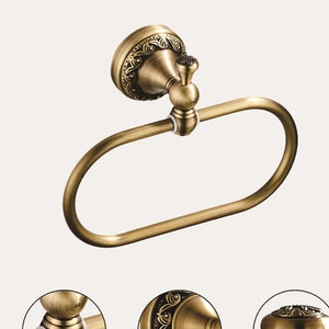 Towel Ring for Bathroom, Antique Brass Towel Ring, Towel Hanger for Bathroom, Towel Hanger for Kitchen, Towel Hanger, Hand Towel Holder