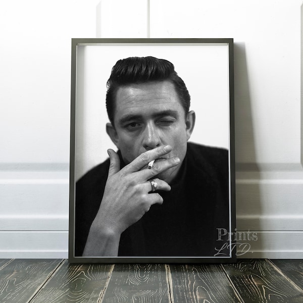 Johnny Cash Wall Art Etsy