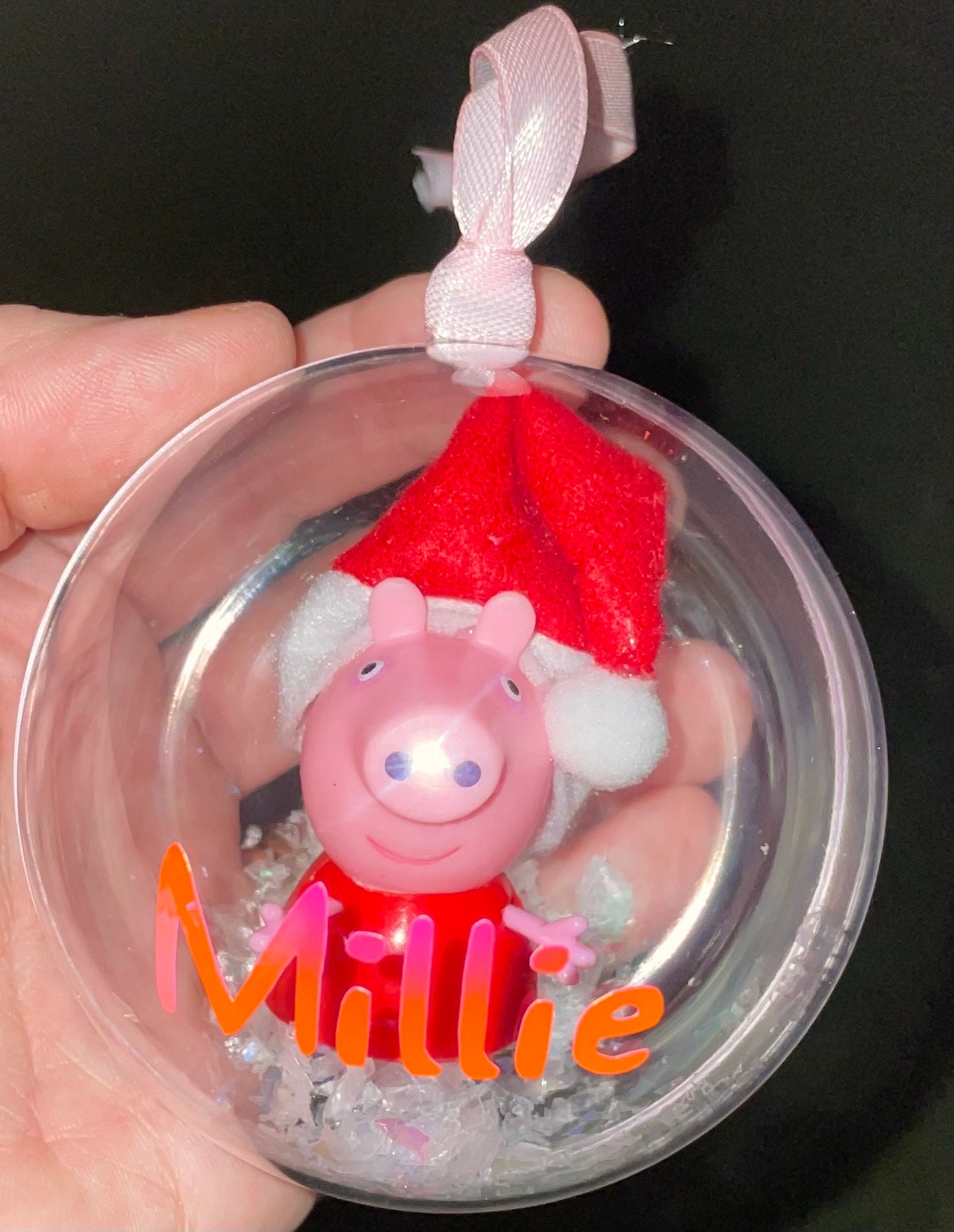 PEPPA PIG PERSONALISED Bauble Christmas Tree Kids Unique Handmade Gift Present Mini Keepsake Girl Boy Etsy UK