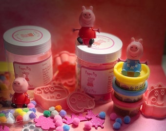 Petit pot de jeu PEPPA PIG | Ecouter Doh | Figurine | Sensorielle | Anniversaire | Cadeaux | Cadeaux pour fête | Enfants | Garçons | Filles | Amusant | Noël