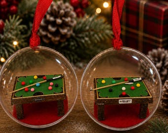 Snooker / Pool Personalised Bauble: Handmade Gift | Present | Unique | Player | Mothers Day | Birthday | Stocking Filler | Sport | Fun | Cut
