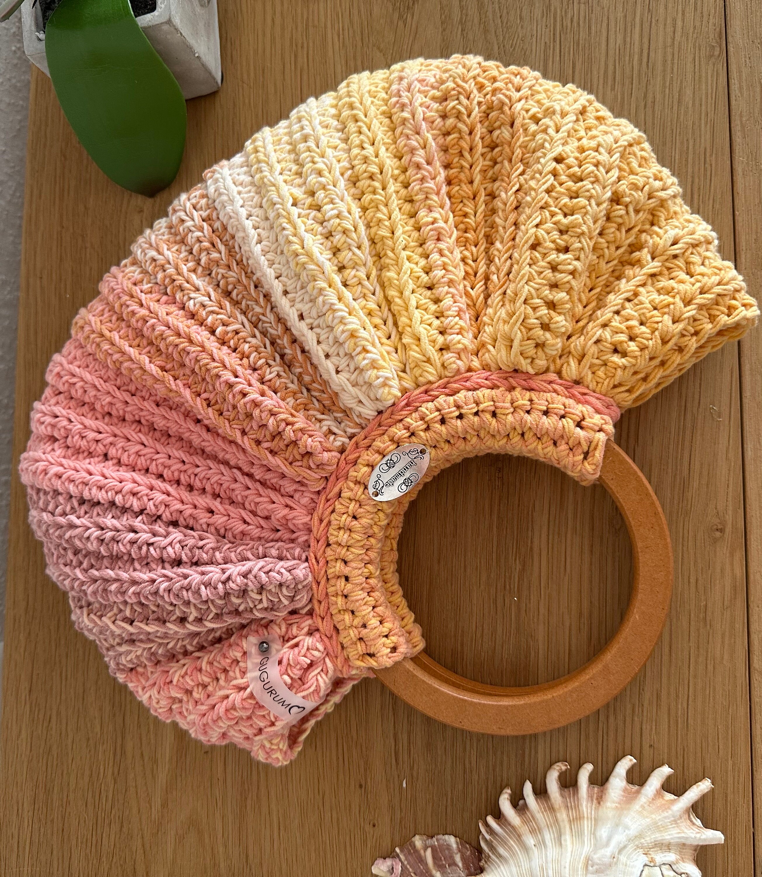 Celuicion Gehäkelte Clutch Tasche Damen - Sommer Abendtasche Mit Kiss-Lock Verschluss