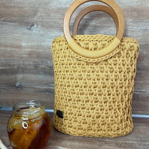 Videotutorial Bolso a crochet con patrón nido de abeja, video y PDF bolso aleman, patrón bolso, bolso a crochet
