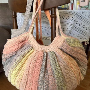 Borsa arcobaleno, schema all'uncinetto, istruzioni in PDF in tedesco e inglese, schema per borsa