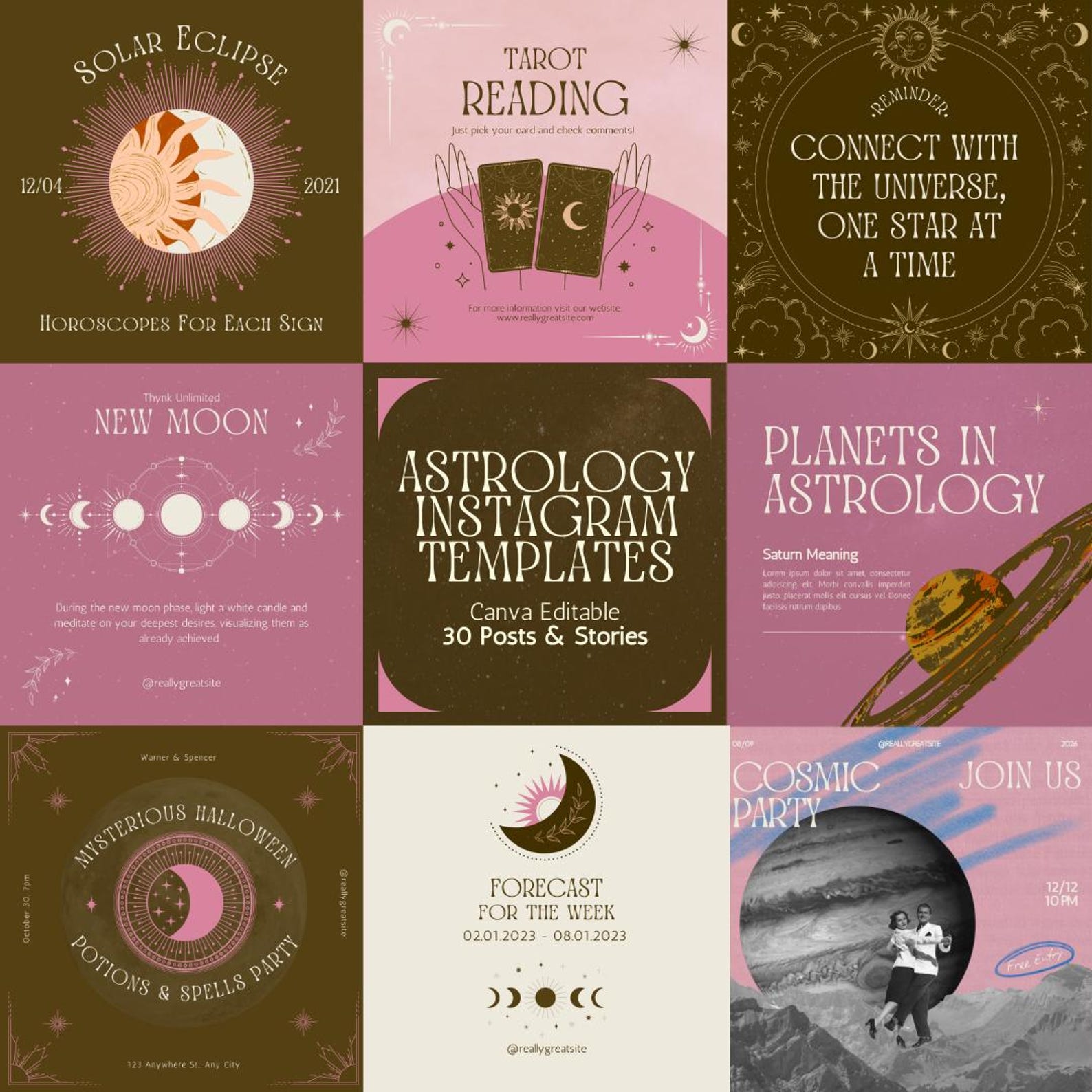 Astrology Social Media Posts Astrology Instagram Posts Templates