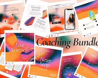 Life Coach Instagram Templates: Bold Wellness Design (Canva)