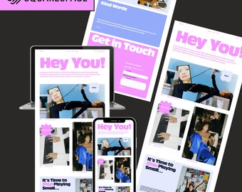 Bold Squarespace Template: Virtual Assistant, Marketing Agency Website