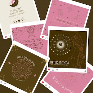 Astrology Social Media Posts Astrology Instagram Posts Templates