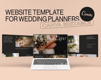 Canva Website Template: Wedding Planner & Photographer (Editable)