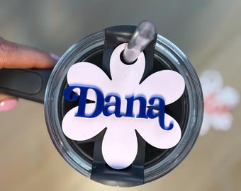Personalized Daisy Stanley Lid Topper: Custom Quencher Name Plate (30/40 oz)