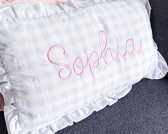 Personalized Embroidered Pillow Cover | Custom Name Pillow | Nursery Pillow | Baby Shower Gift | Monogram Pillow | Dorm Room Pillow
