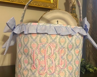 Personalized Halloween Trick or Treat Bag: Monogram Boo Basket, Custom Halloween Tote