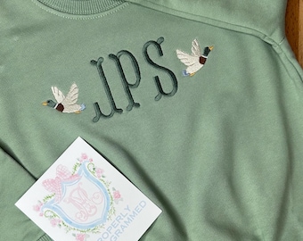 Personalized Mallard Duck Sweatshirt: Boy sweatshirt bubble, Boys Lightweight pullover