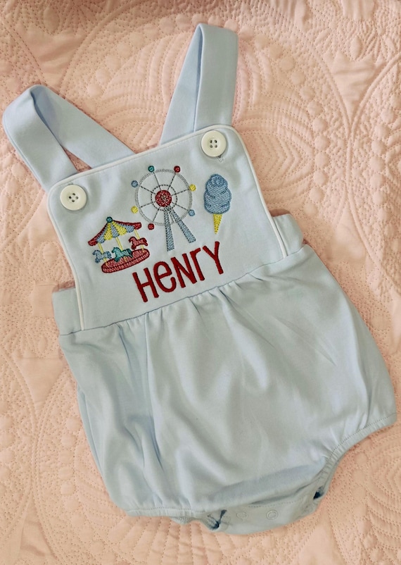 Personalized Boy's County Fair Bubble: Boy Carnival Theme Outfit, Circus Birthday Shirt