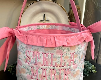 Personalized Halloween Trick or Treat Bag: Monogram Boo Basket, Custom Halloween Tote