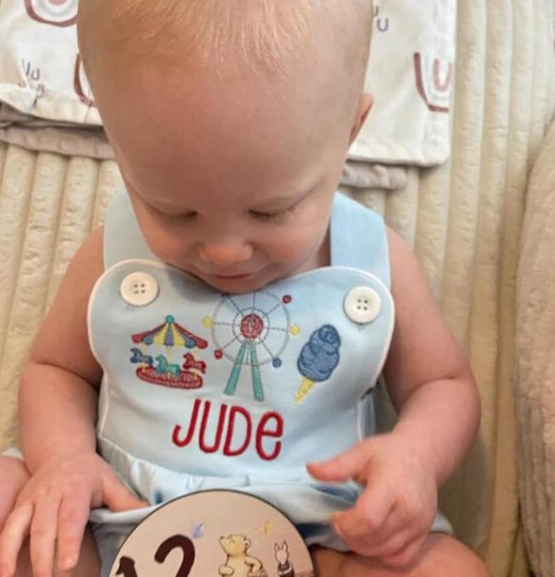 Personalized Boy's County Fair Bubble: Boy Carnival Theme Outfit, Circus Birthday Shirt immagine 2